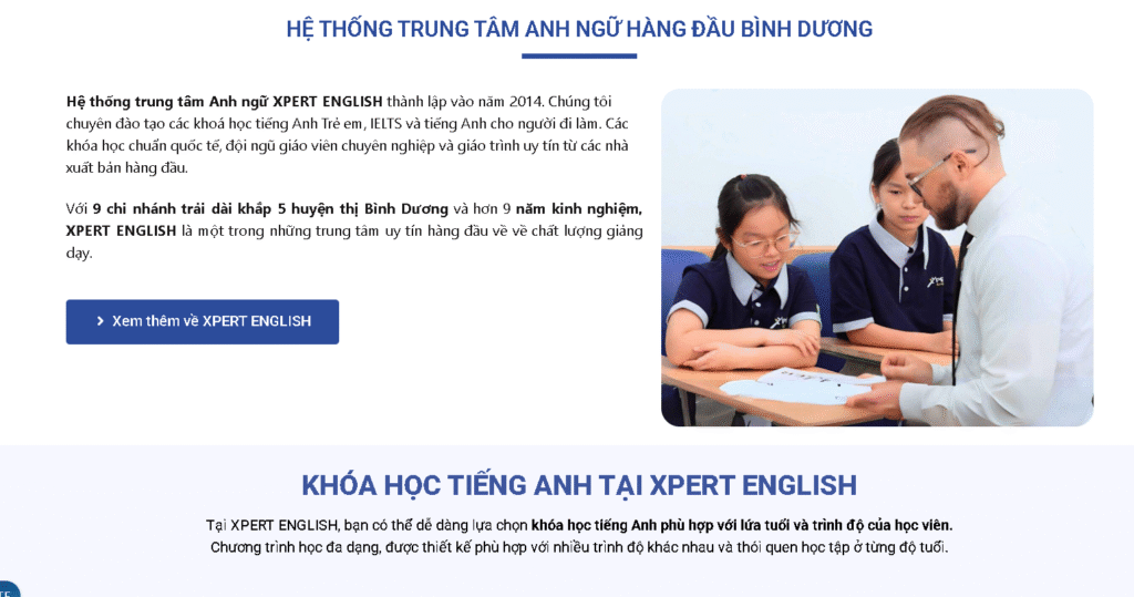 top 10 trung tâm tiếng anh bình dương